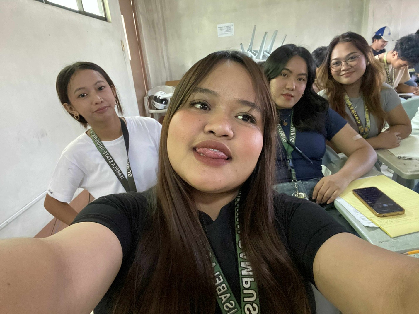 After the exam to Sir Abuzo, a quick picture break with these ladies